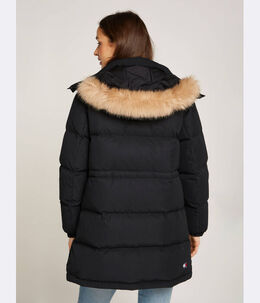 Tommy Jeans: Чёрный пуховик 