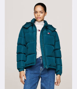 Tommy Jeans: Синий пуховик 