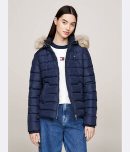 Tommy Jeans: Синий пуховик 
