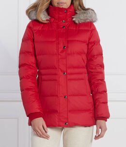 Tommy Hilfiger: Красный пуховик  Tyra