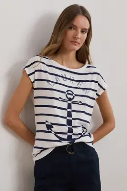Lauren Ralph Lauren: Белая футболка 