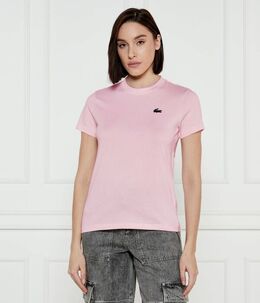 Lacoste: Розовая футболка 