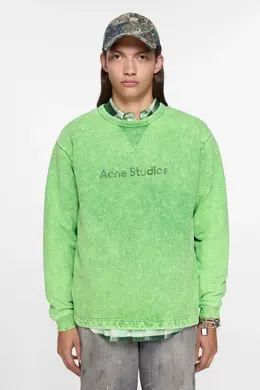 Acne Studios: Зелёный свитер 
