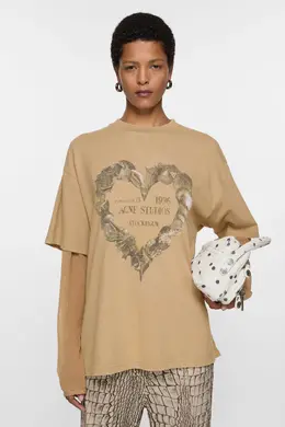 Acne Studios: Футболка с принтом 