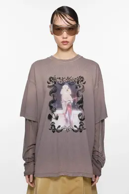 Acne Studios: Футболка с принтом 