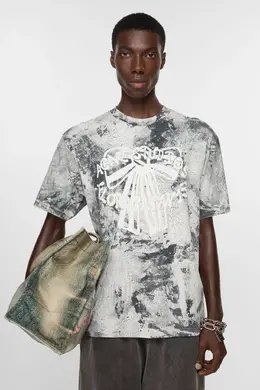 Acne Studios: Футболка с принтом 