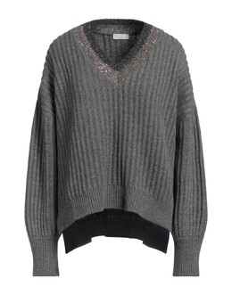 Brunello Cucinelli: Серый свитер 