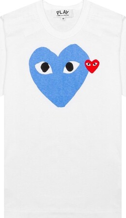 Comme Des Garçons Play: Голубая футболка  Heart