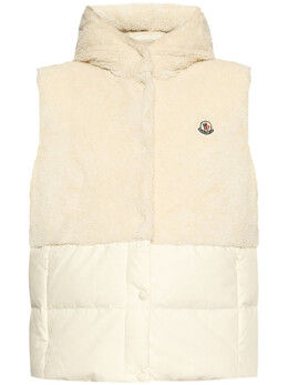 Moncler: Белый жилет 