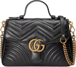 Gucci: Чёрный топ  GG Marmont