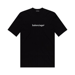 Balenciaga: Чёрная футболка 