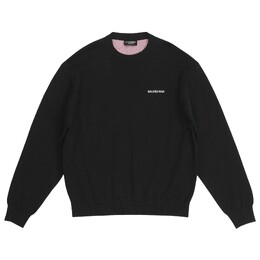 Balenciaga: Чёрный свитер 