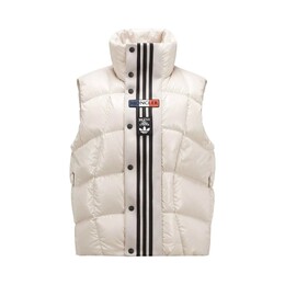 Moncler: Белый пуховик 