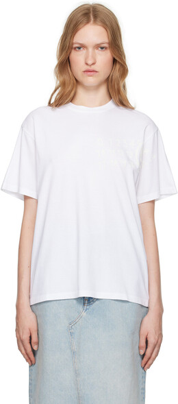 MM6 Maison Margiela: Белая футболка 