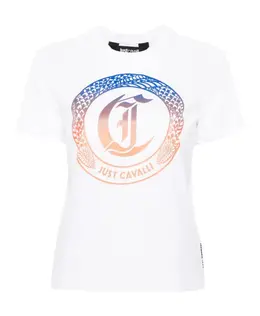 Just Cavalli: Белая футболка 