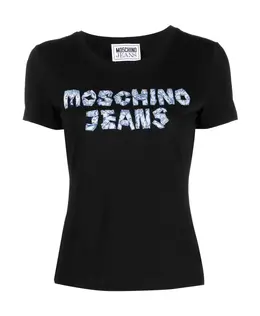 Moschino: Джинсовая футболка 