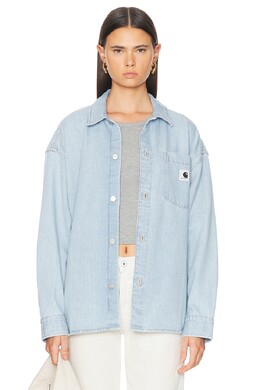 Carhartt WIP: Синяя рубашка 