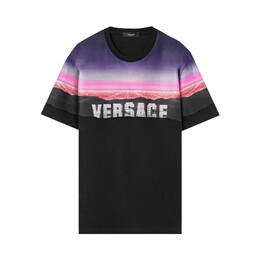 Versace: Футболка с принтом 