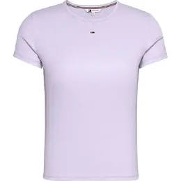 Tommy Jeans: Фиолетовая футболка  Essential
