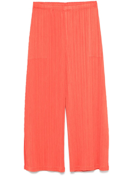 Pleats Please Issey Miyake: Оранжевые брюки 