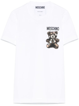 Moschino: Белая футболка  Teddy Bear
