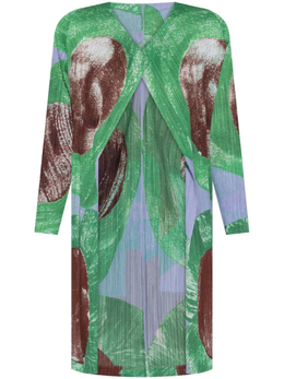 Pleats Please Issey Miyake: Коричневое пальто 