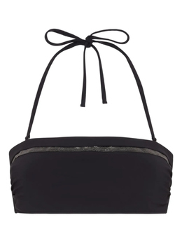 Brunello Cucinelli: Чёрный бюстгальтер  Monili