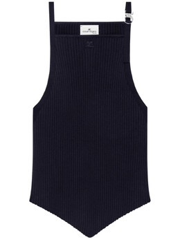 Courreges: Синий топ 