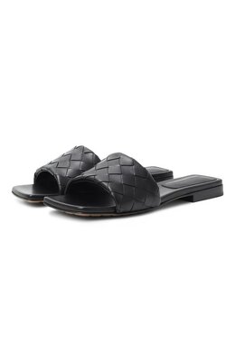 Bottega Veneta: Чёрные шлёпанцы 