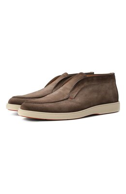 Santoni: Бежевые ботинки 