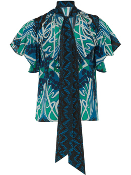 Temperley London: Синяя блуза 