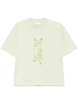 Maison Kitsuné: Футболка с принтом 