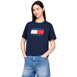 Tommy Jeans: Синяя футболка 