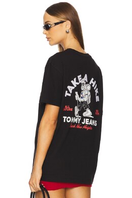 Tommy Jeans: Чёрная футболка 