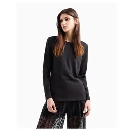 Armani Exchange: Чёрная футболка 