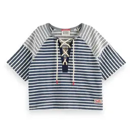 Scotch & Soda: Кружевная футболка 