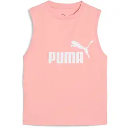 PUMA: Розовая футболка  Ess
