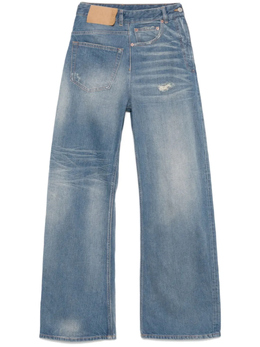 MM6 Maison Margiela: Драпированные джинсы 