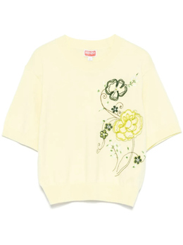 Kenzo: Жёлтая футболка 