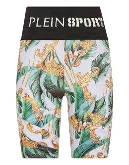 Plein Sport: Легинсы с цветочным принтом 