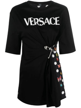 Versace: Чёрная футболка 