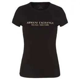 Armani Exchange: Чёрная футболка 