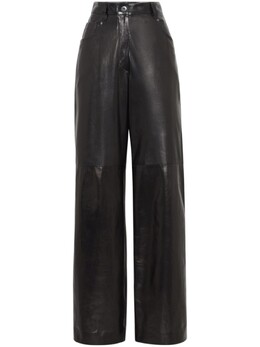 Brunello Cucinelli: Кожаные брюки 