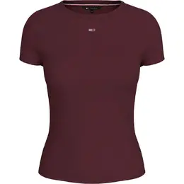 Tommy Jeans: Фиолетовая футболка  Essential