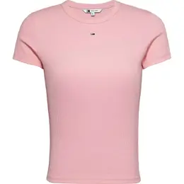 Tommy Jeans: Розовая футболка  Essential