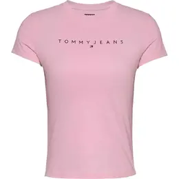Tommy Jeans: Розовая футболка 