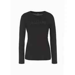 Armani Exchange: Чёрная футболка 