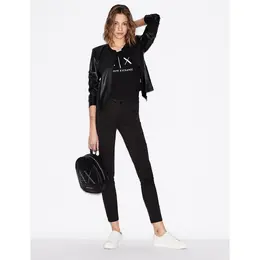 Armani Exchange: Чёрная футболка 