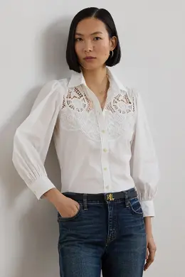 Lauren Ralph Lauren: Хлопковая рубашка 