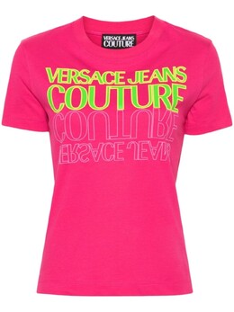 Versace Jeans Couture: Розовая футболка 